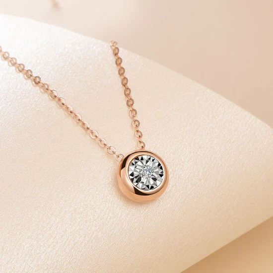 DiamondX 18K bijoux en or véritable collier pendentif personnalisé pour enfants