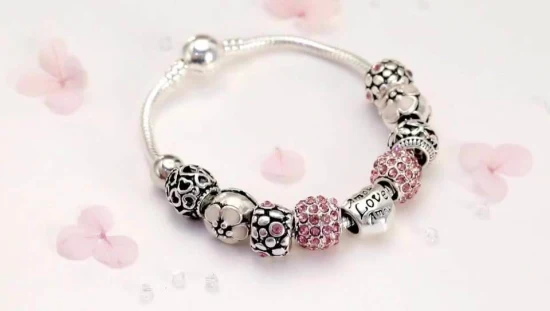 Bracelet à fleurs en perles de zircone cubique pour femmes et filles